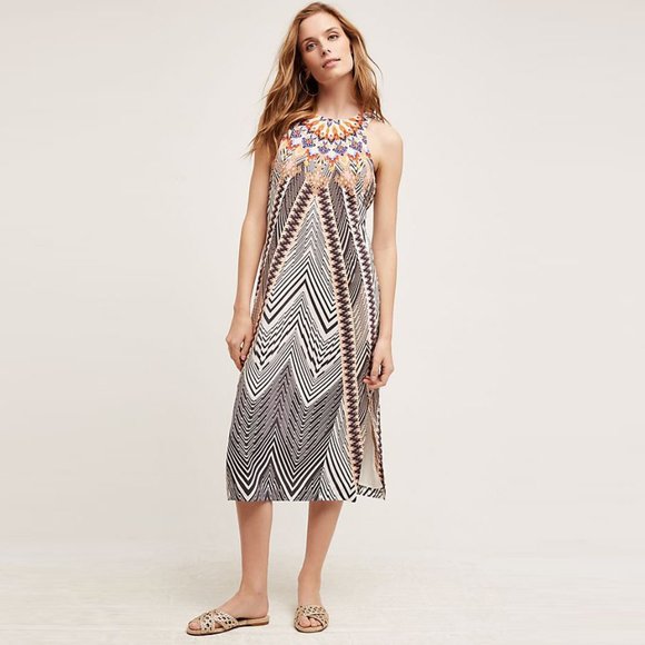 ANTHROPOLOGIE HD IN PARIS solstice silk maxi dress - Picture 2 of 7